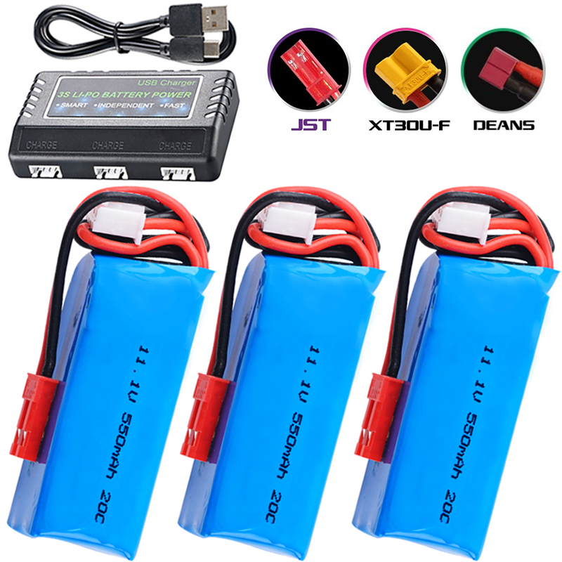 Drone Racing Charger - RC helikopter Quadcopter için 11.1V 550mAh
