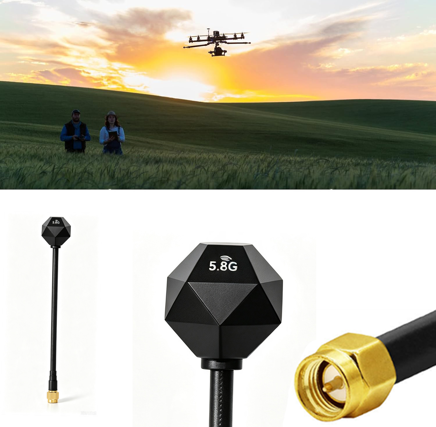 5.8GHz 3.5dBi Anten LHCP RP SM - Drone Racing Antenna incelemesi ve fiyatı